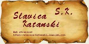Slavica Katanski vizit kartica